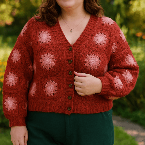 Sunflower Granny Square Cardigan Crochet Pattern Sunflower Granny Square Cardigan Crochet Pattern