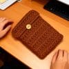 Crochet kindle pouch