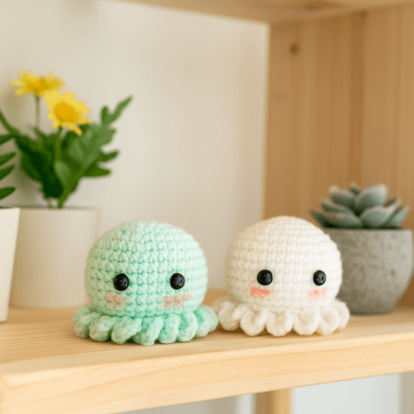 Crochet Octopus & Jellyfish Pattern PDF | Easy Amigurumi Keychain