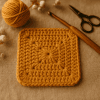 Solid Granny Square Crochet Pattern PDF