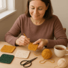 Solid Granny Square Crochet Pattern PDF