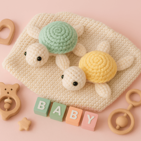 20251029_2022_Crocheted Baby Turtles_remix_01k8rpmaw8fxxsdrp0fjfswft8 No Sew Turtle Crochet Pattern - Beginner Amigurumi PDF