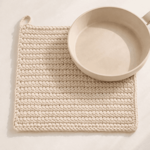 crochet dishcloth coaster