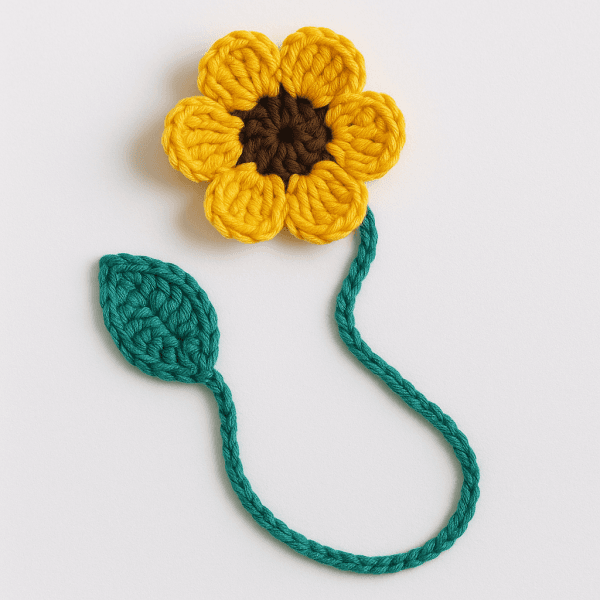 Crochet Flower Bookmark Pattern PDF