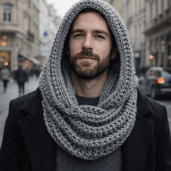 Cozy Hooded Scarf (Scoodie) – Beginner Crochet Pattern PDF