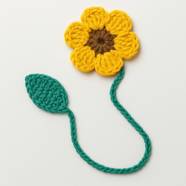 Crochet Flower Bookmark Pattern PDF