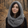 Cozy Hooded Scarf (Scoodie) – Beginner Crochet Pattern PDF