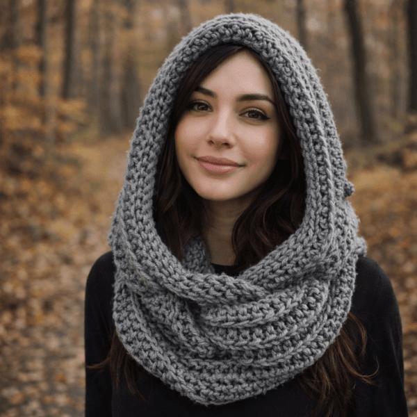 Cozy Hooded Scarf (Scoodie) – Beginner Crochet Pattern PDF