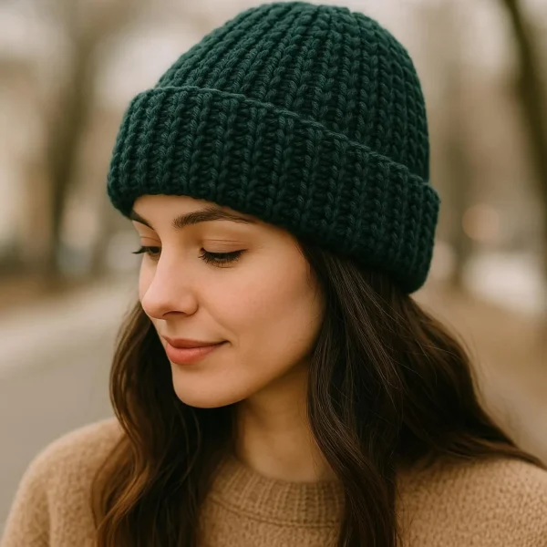 Slip Stitch Beanie Crochet Pattern PDF | Easy Beginner Hat