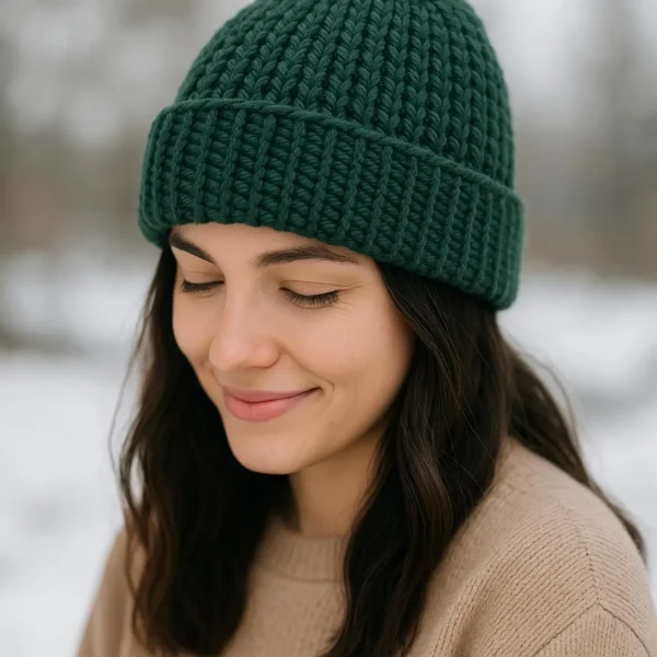 Slip Stitch Beanie Crochet Pattern PDF | Easy Beginner Hat