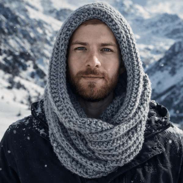 Cozy Hooded Scarf (Scoodie) – Beginner Crochet Pattern PDF