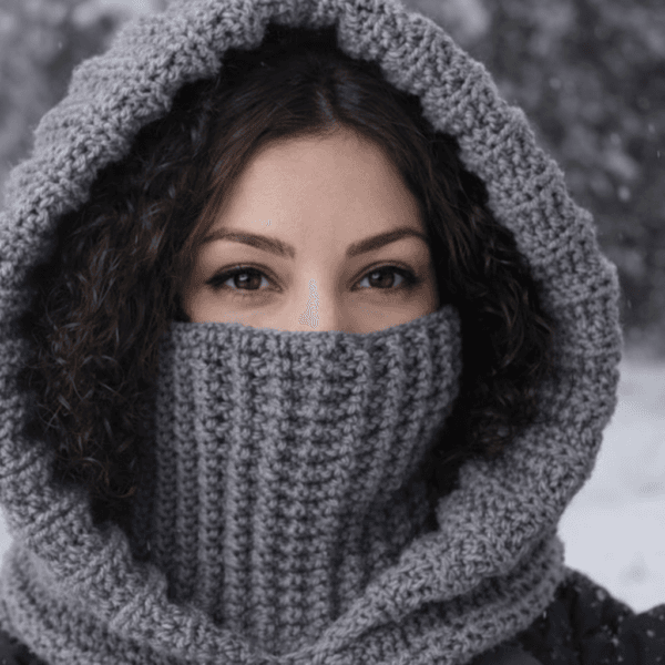 Crochet Balaclava – Beginner Friendly Turtleneck Hoodie Pattern