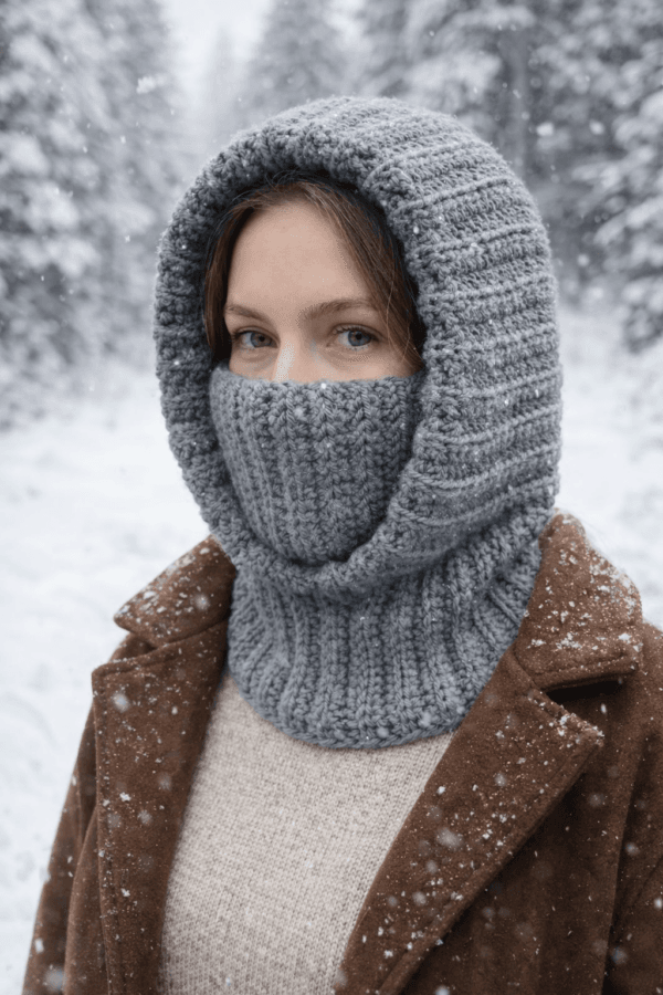 Crochet Balaclava – Beginner Friendly Turtleneck Hoodie Pattern