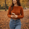 Cropped Ribbed Sweater Crochet Pattern PDF – Beginner Friendly | 3 Sizes