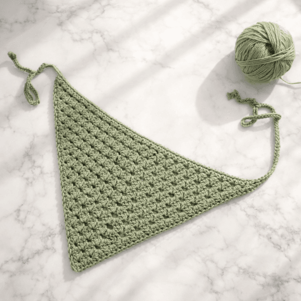 Crochet Bandana Pattern PDF – Beginner-Friendly Triangle Headscarf Ebook