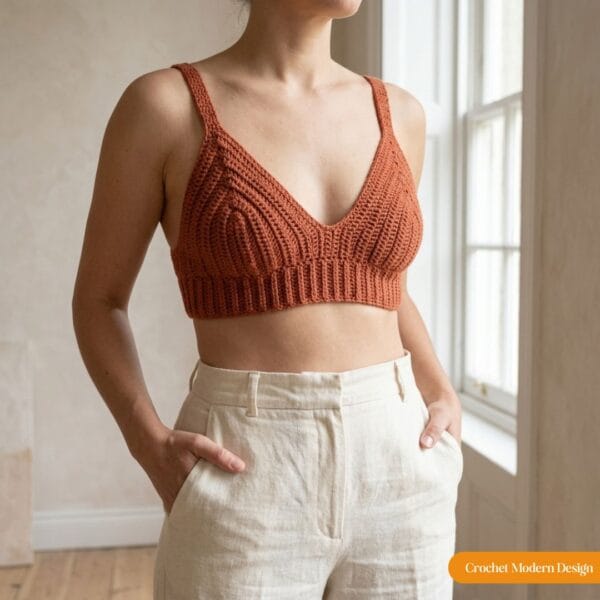 Crochet Bralette Pattern PDF — Bikini Top, Festival Crop Top & Swim Top, All Sizes XS–XL