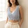 Easy crochet top for beginners modern V-stitch summer top