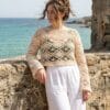 2 Floral Lace Summer Sweater Crochet Pattern (PDF)