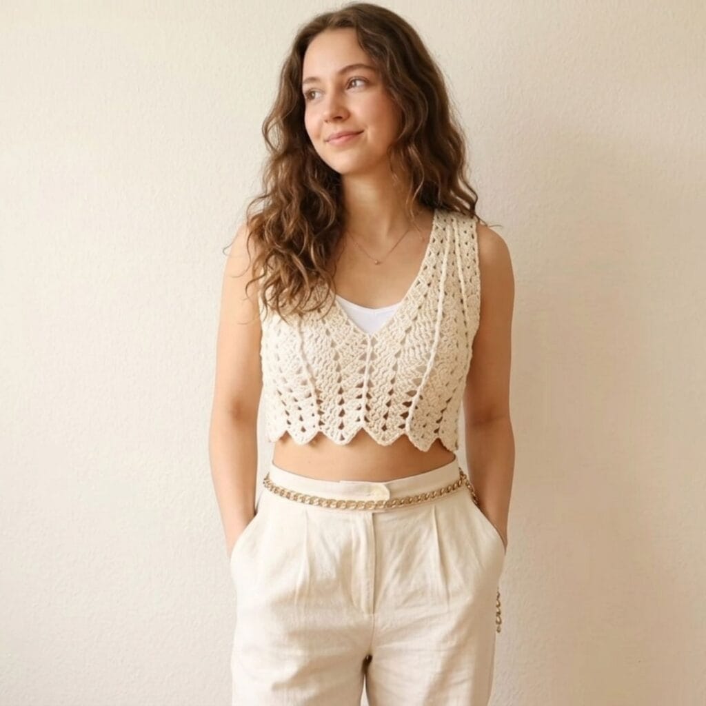 easy crochet top pattern · v-stitch