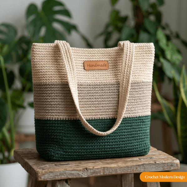 Crochet Tote Bag Pattern – The Everyday Tote | Easy Rope Bag PDF