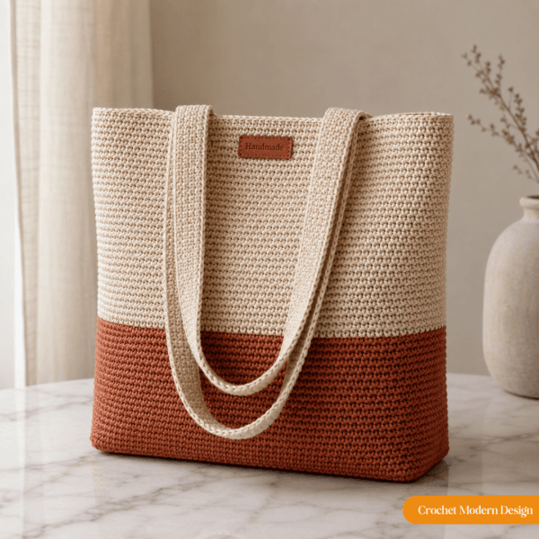 Crochet Tote Bag Pattern – The Everyday Tote | Easy Rope Bag PDF
