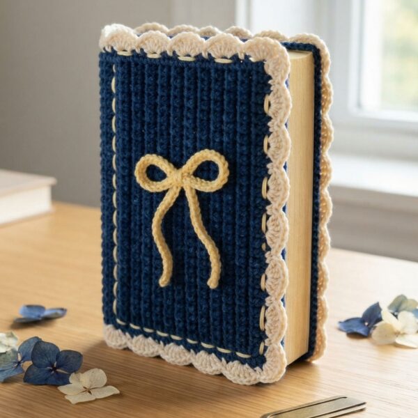 5 Crochet Book Cover Pattern (PDF) – Beginner-Friendly, Fits Any Book