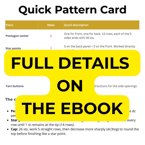 crochet star baby sleep sack pattern PDF pages preview