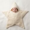 crochet star baby sleep sack pattern – finished star bunting on baby